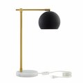 Lighting Business Saanvi Marble Stone & Metal Table Lamp, Black LI3652911